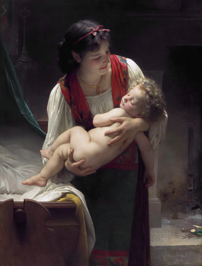 Berceuse (Le coucher), by William Adolphe Bouguereau
